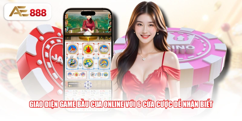 Giao diện Game Bầu Cua Online với 6 cửa cược dễ nhận biết